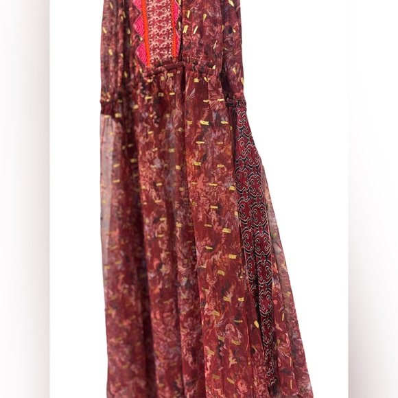 Free People RIA Maxi Dress/ Sleeveless Duster, Boho Sheer High Low Dress ☀️🌙☀️ - Picture 3 of 10